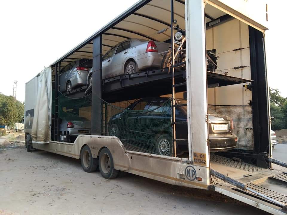 car carrier container trailer truck